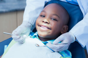 child in dental chair